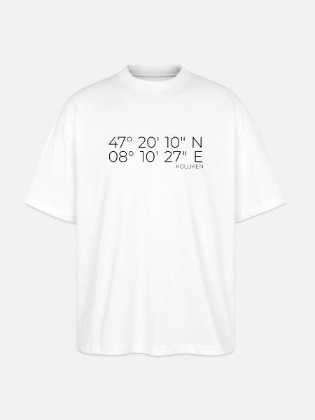 coordinates Kölliken Switzerland - Stanley/Stella Oversized Unisex Organic T-shirt Blaster 2.0 - white