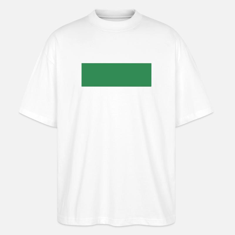Imprimé rectangle vert abstrait - T-shirt bio Blaster 2.0 coupe oversize Stanley/Stella Unisexe - blanc