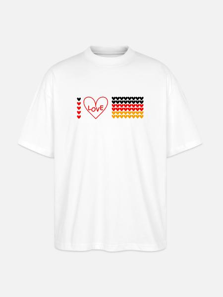 I love Germany - Stanley/Stella Oversized Unisex Organic T-shirt Blaster 2.0 - white