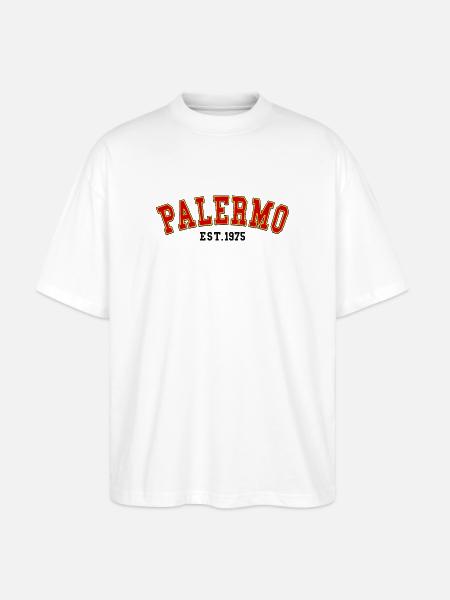 Palermo Est.1975 - Stanley/Stella Oversized Unisex Bio T-Shirt Blaster 2.0 - Weiß