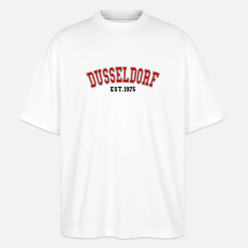 Düsseldorf Est. 1975 - Stanley/Stella Oversized Unisex Bio T-Shirt Blaster 2.0 - Weiß