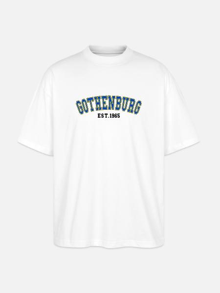 Göteborg Est. 1965 - Stanley/Stella Oversized Unisex Bio T-Shirt Blaster 2.0 - Weiß