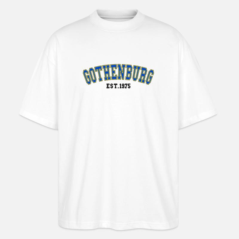 Göteborg Est. 1975 - Stanley/Stella Oversized Unisex Bio T-Shirt Blaster 2.0 - Weiß