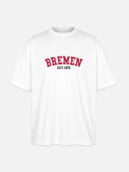 Bremen Est. 1975 - Stanley/Stella Oversized Unisex Organic T-shirt Blaster 2.0 - white