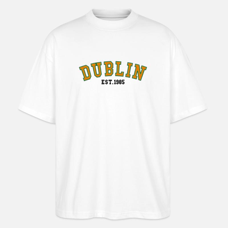 Cité de Dublin 1985 - T-shirt bio Blaster 2.0 coupe oversize Stanley/Stella Unisexe - blanc