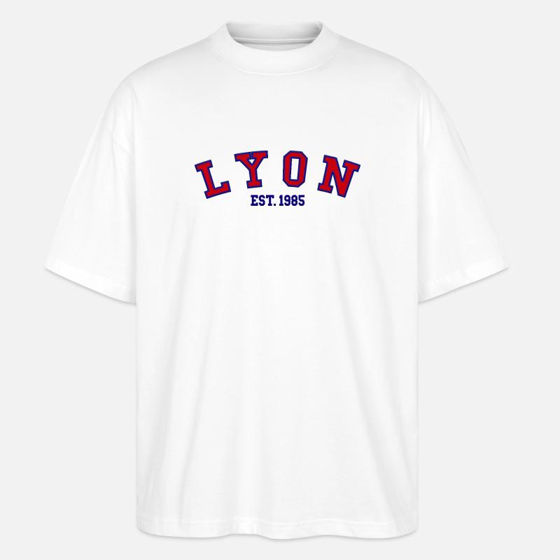 Lyon Est. 1985 - Stanley/Stella Oversized Unisex Bio T-Shirt Blaster 2.0 - Weiß
