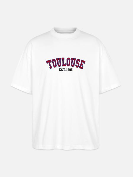 Toulouse Est. 1985 - Stanley/Stella Oversized Unisex Organic T-shirt Blaster 2.0 - white