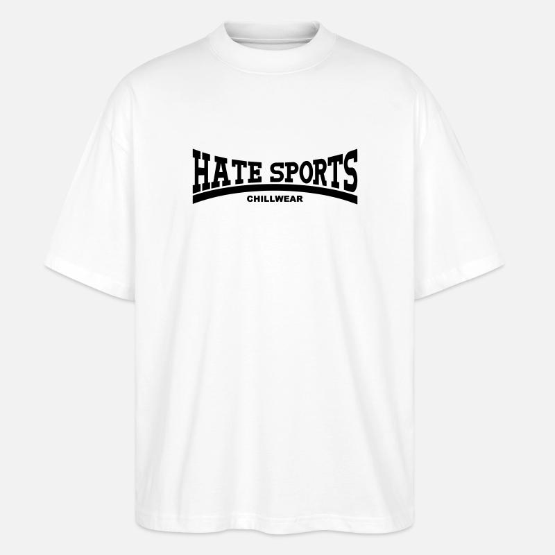 Hate Sports Chillwear - Stanley/Stella Oversized Unisex Bio T-Shirt Blaster 2.0 - Weiß