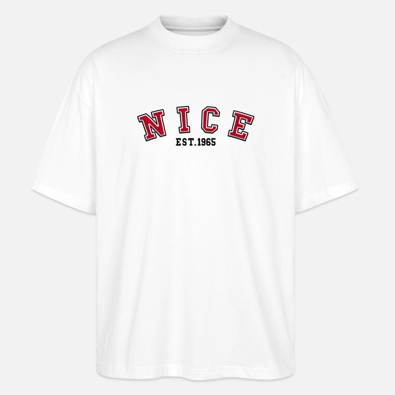 Nice Est. 1965 - Stanley/Stella Oversized Unisex Organic T-shirt Blaster 2.0 - white