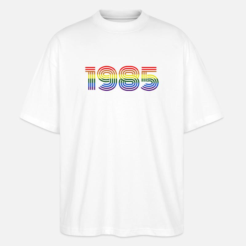 1985 - Stanley/Stella Oversized Unisex Bio T-Shirt Blaster 2.0 - Weiß