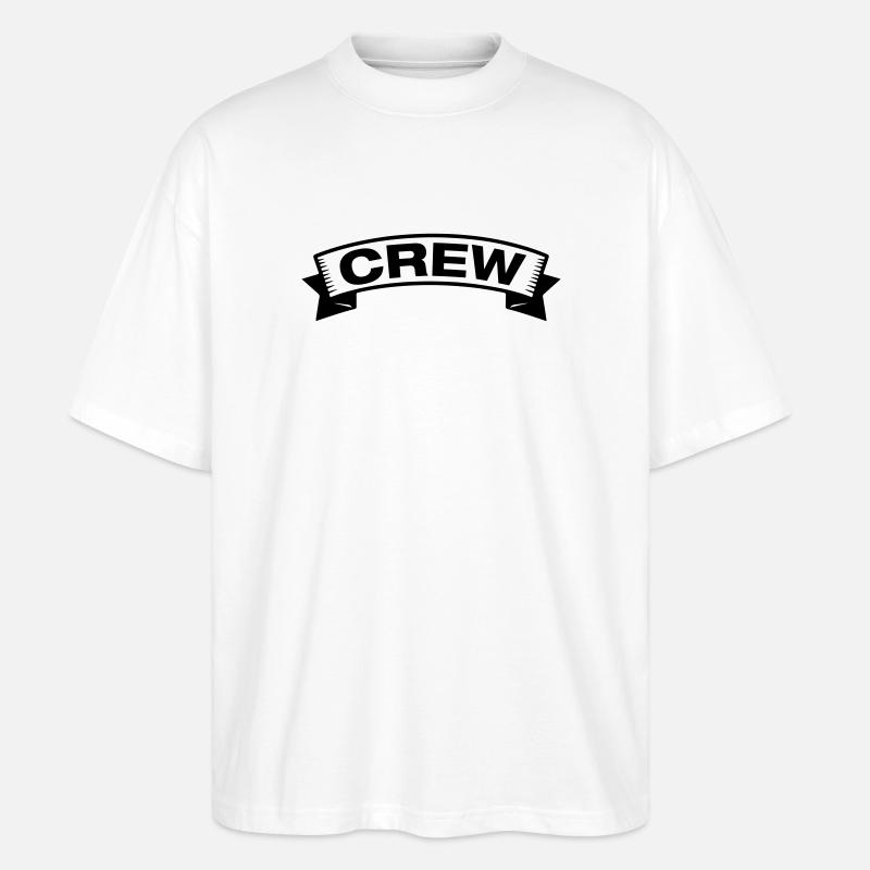 Crew Banderole - Stanley/Stella Oversized Unisex Bio T-Shirt Blaster 2.0 - Weiß