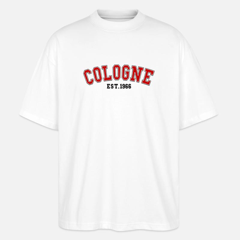 Köln gegründet 1966 - Stanley/Stella Oversized Unisex Bio T-Shirt Blaster 2.0 - Weiß