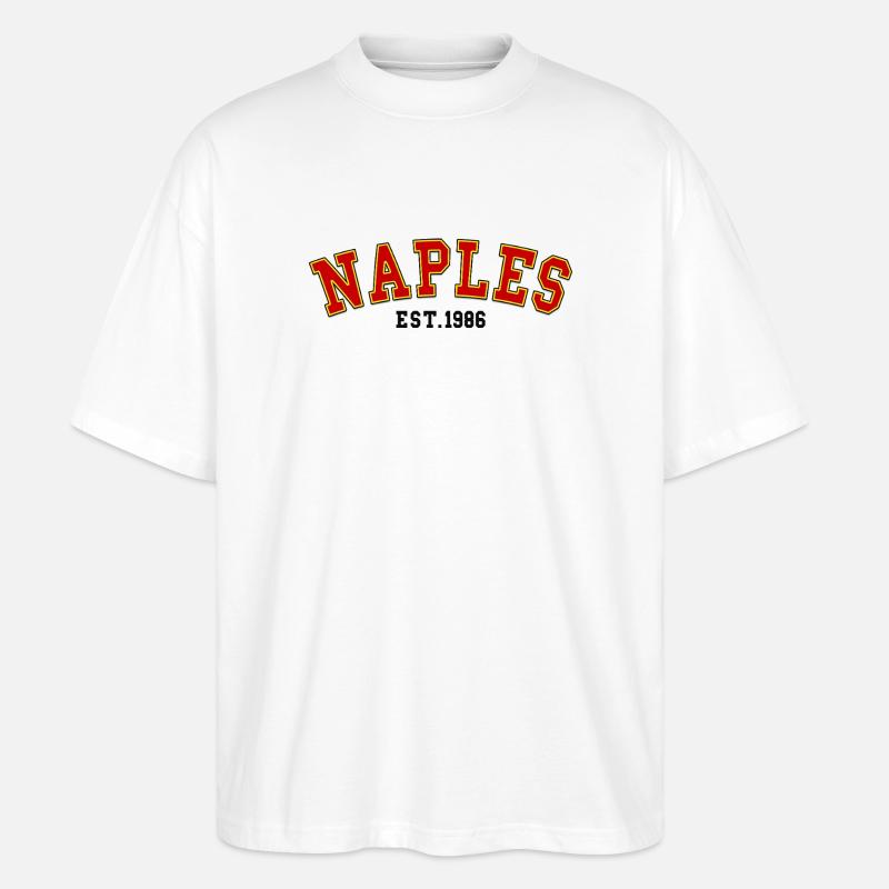 Neapel gegründet 1986 - Stanley/Stella Oversized Unisex Bio T-Shirt Blaster 2.0 - Weiß