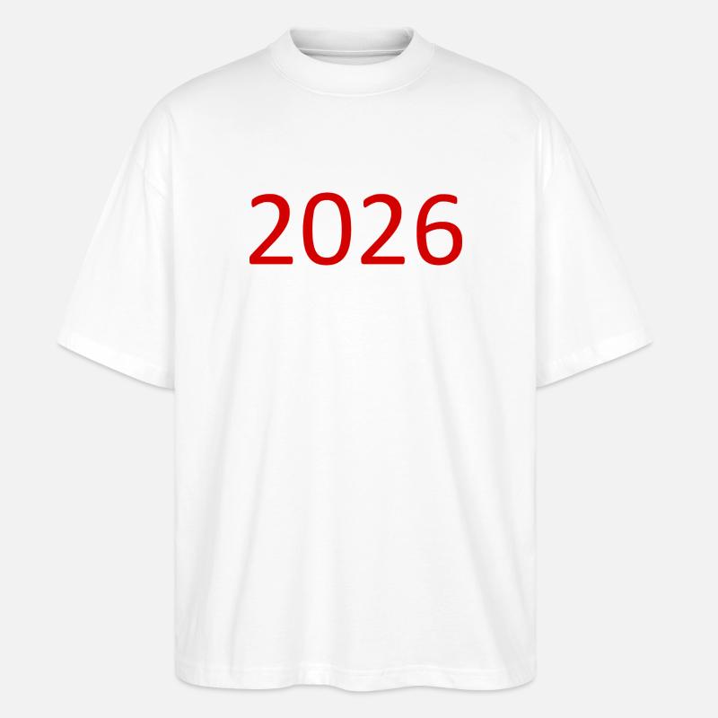 Numéro Rouge 2026 - T-shirt bio Blaster 2.0 coupe oversize Stanley/Stella Unisexe - blanc