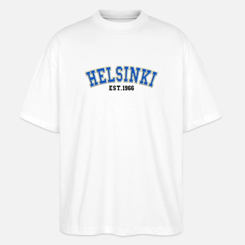Helsinki gegründet 1966 - Stanley/Stella Oversized Unisex Bio T-Shirt Blaster 2.0 - Weiß