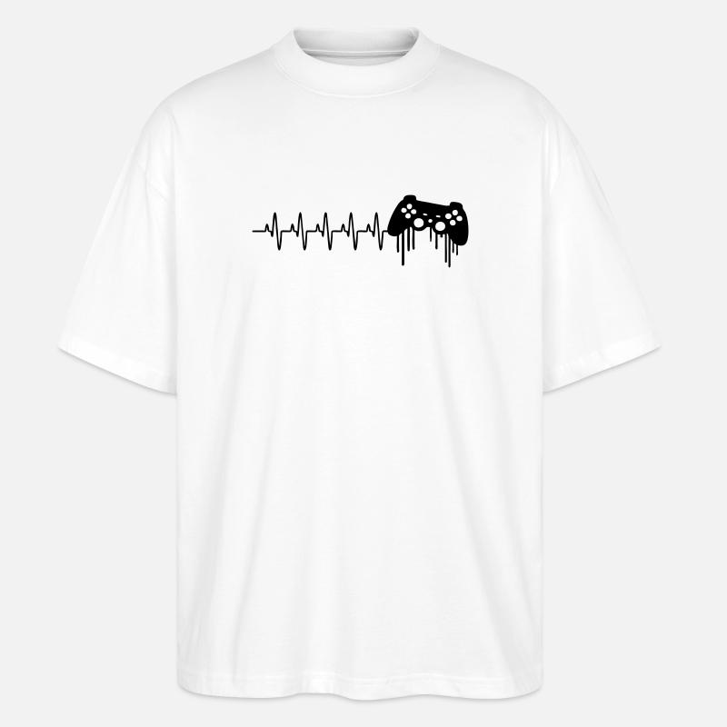 Gamer_liebe - Stanley/Stella Oversized Unisex Bio T-Shirt Blaster 2.0 - Weiß