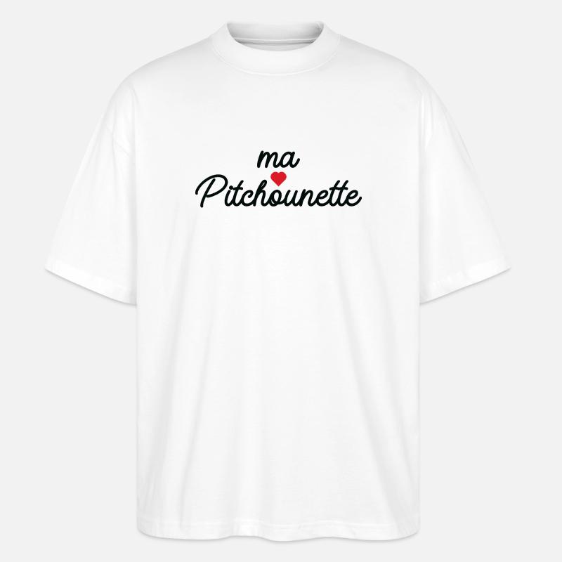 Ma Pitchounette Cœur Doux Script - Stanley/Stella Oversized Unisex Organic T-shirt Blaster 2.0 - white