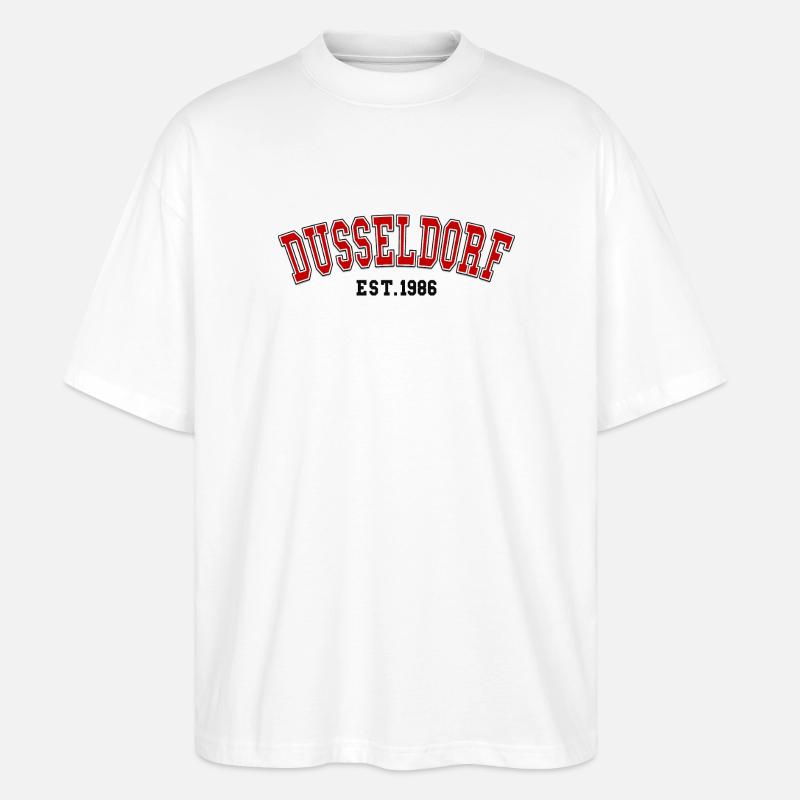 Dusseldorf Est. 1986 - Stanley/Stella Oversized Unisex Organic T-shirt Blaster 2.0 - white