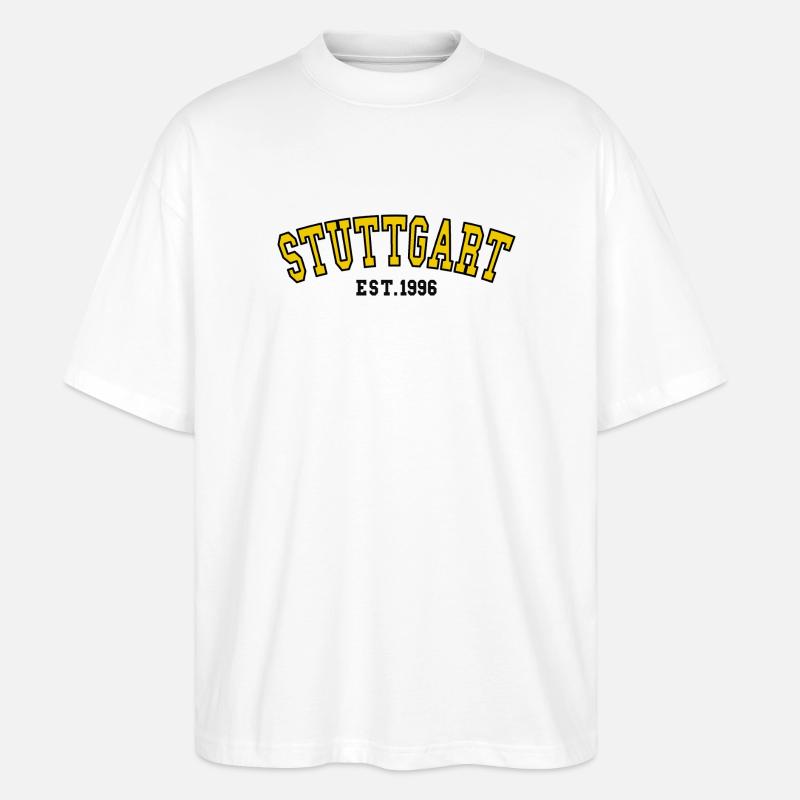 Stuttgart gegründet 1996 - Stanley/Stella Oversized Unisex Bio T-Shirt Blaster 2.0 - Weiß