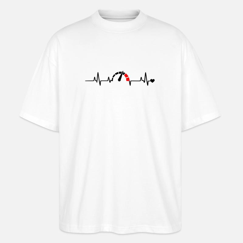 Roter Segmentbogen Logo Muster - Stanley/Stella Oversized Unisex Bio T-Shirt Blaster 2.0 - Weiß