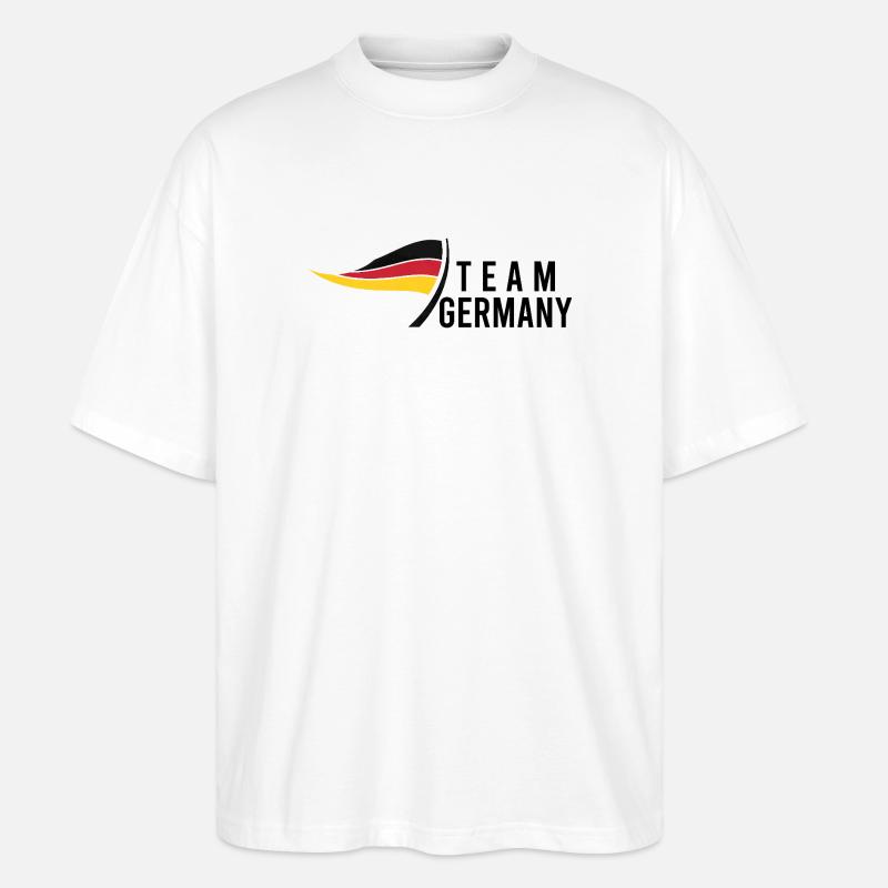 Équipe Allemagne - T-shirt bio Blaster 2.0 coupe oversize Stanley/Stella Unisexe - blanc
