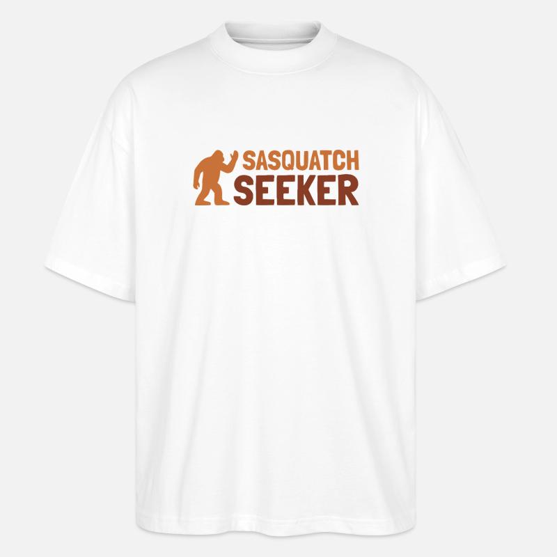 Sasquatch Seeker - Cryptid & Sasquatch Lovers - Stanley/Stella Oversized Unisex Organic T-shirt Blaster 2.0 - white