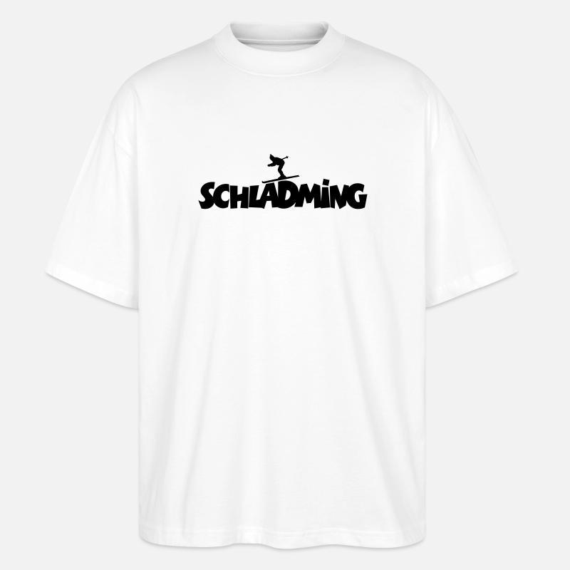 Schladming Ski (M) - Stanley/Stella Oversized Unisex Bio T-Shirt Blaster 2.0 - Weiß