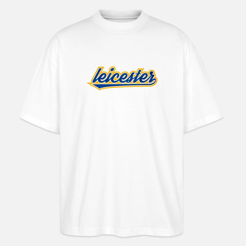 Leicester Script Swoosh auf Kleidung - Stanley/Stella Oversized Unisex Bio T-Shirt Blaster 2.0 - Weiß