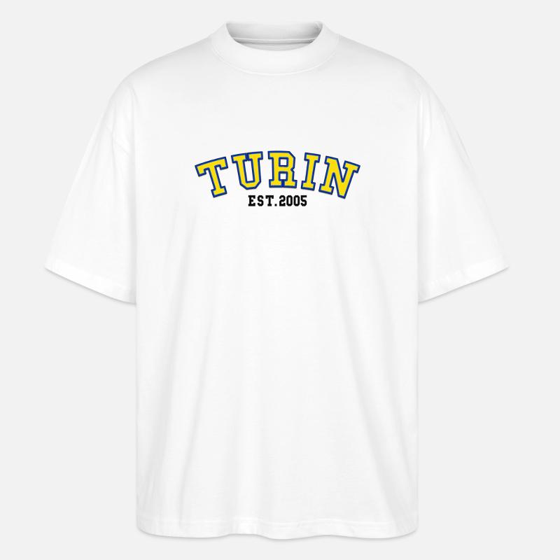 Turin Est.2005 - Stanley/Stella Oversized Unisex Bio T-Shirt Blaster 2.0 - Weiß