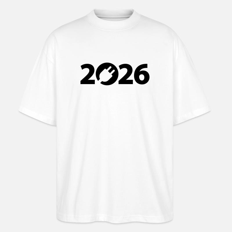 Elektriker 2026, Elektroniker 2026 - Stanley/Stella Oversized Unisex Bio T-Shirt Blaster 2.0 - Weiß