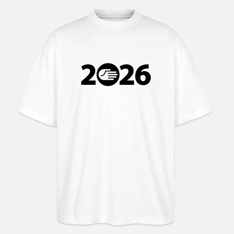 Hallo, Freundschaft 2026 - Stanley/Stella Oversized Unisex Bio T-Shirt Blaster 2.0 - Weiß