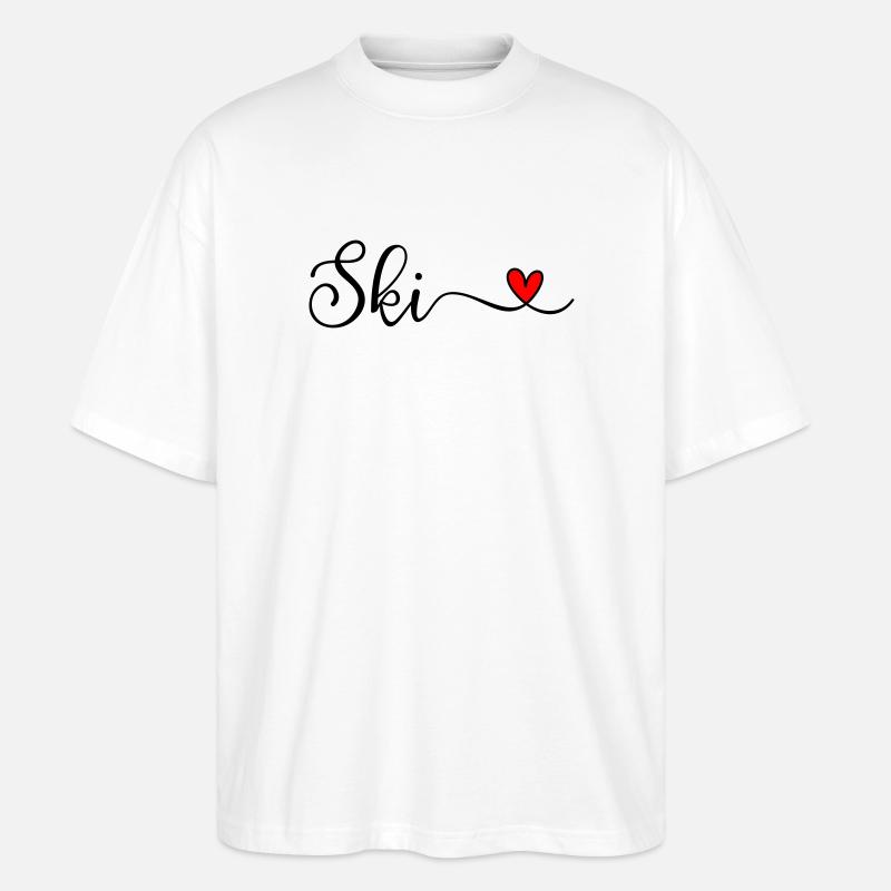 Ski - Stanley/Stella Oversized Unisex Bio T-Shirt Blaster 2.0 - Weiß
