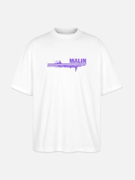 Geschenk für Malin - Stanley/Stella Oversized Unisex Bio T-Shirt Blaster 2.0 - Weiß