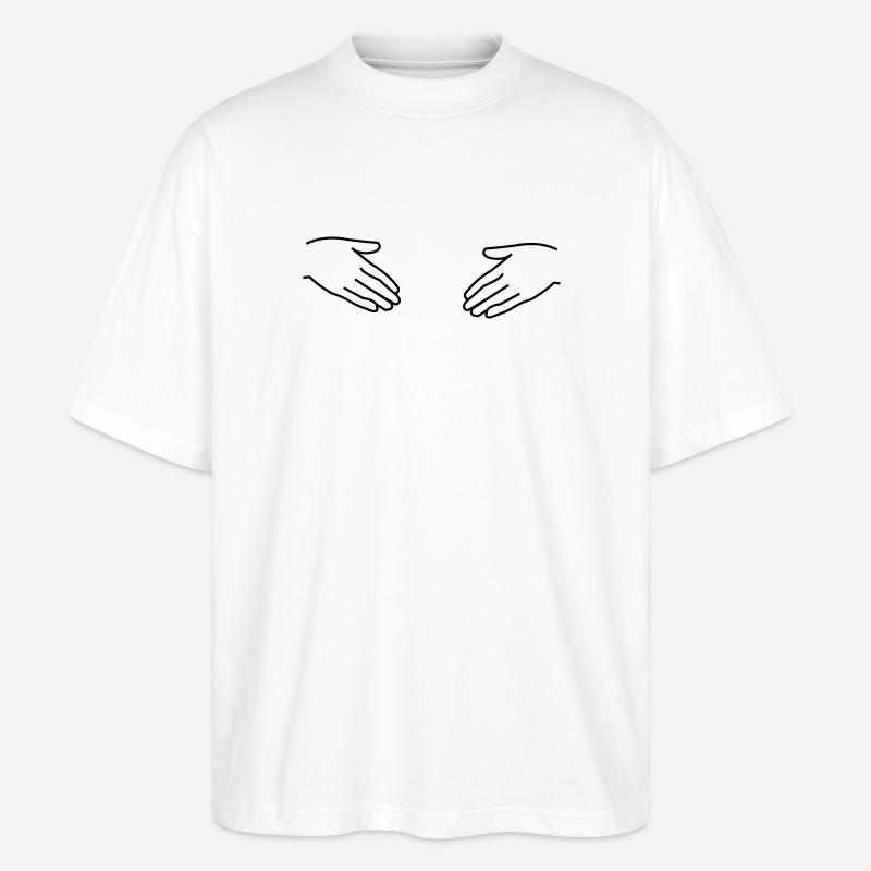 hand - Stanley/Stella Oversized Unisex Bio T-Shirt Blaster 2.0 - Weiß