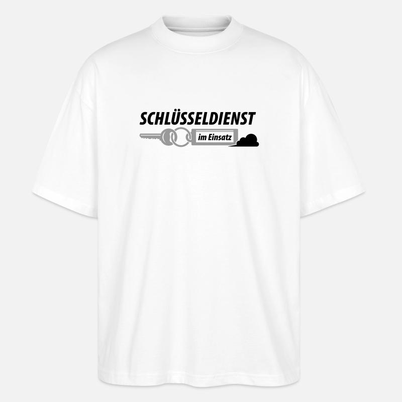 Schlüsseldienst im Einsatz - Stanley/Stella Oversized Unisex Bio T-Shirt Blaster 2.0 - Weiß