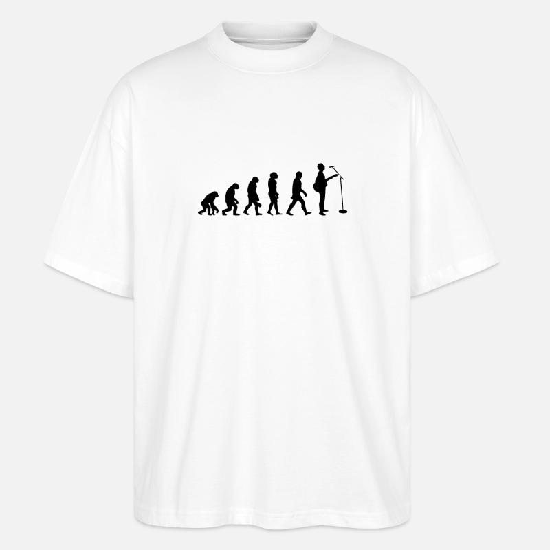 Évolution Du Guitare - T-shirt bio Blaster 2.0 coupe oversize Stanley/Stella Unisexe - blanc
