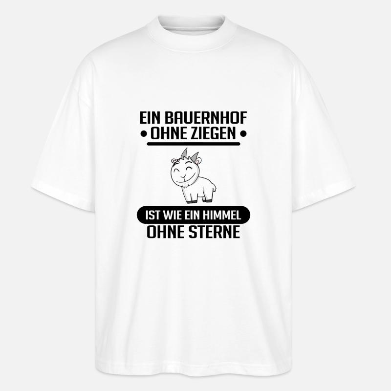 Ziege Ziegenbock Bock - Stanley/Stella Oversized Unisex Bio T-Shirt Blaster 2.0 - Weiß