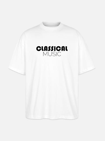 klassisk musikk ikon klassisk musikk musikk ikon - Stanley/Stella Blaster 2.0 Økologisk Oversized Unisex T-skjorte - hvit