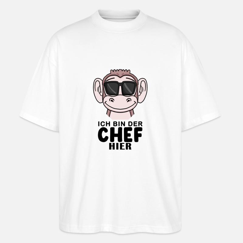 Cool Affe Chef - Stanley/Stella Oversized Unisex Bio T-Shirt Blaster 2.0 - Weiß