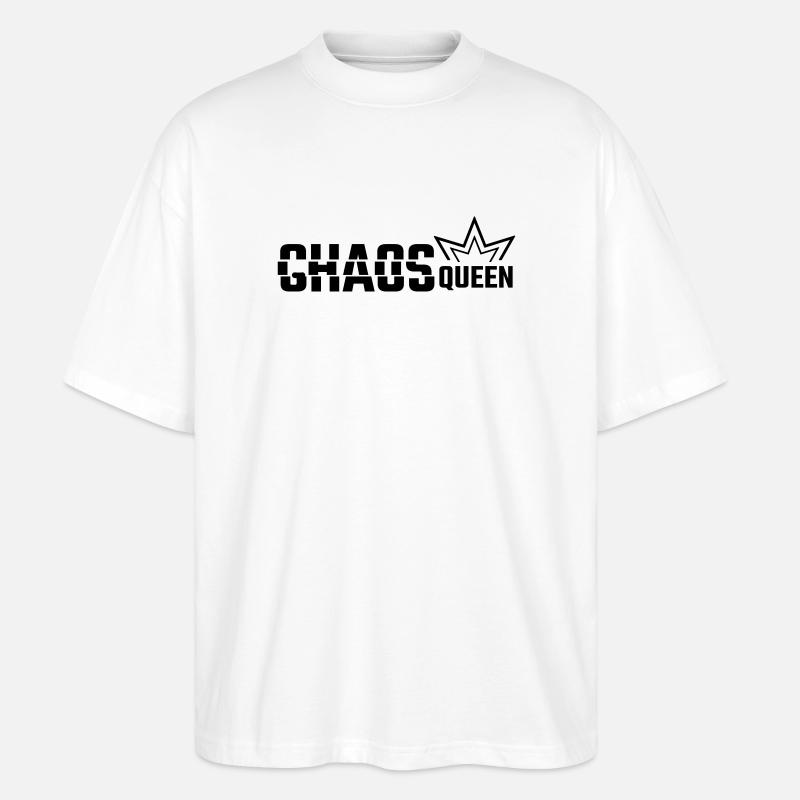 CHAOS QUEEN - Stanley/Stella Oversized Unisex Bio T-Shirt Blaster 2.0 - Weiß