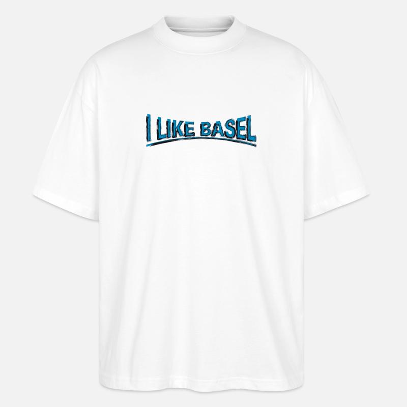 I like Basel - Stanley/Stella Oversized Unisex Bio T-Shirt Blaster 2.0 - Weiß