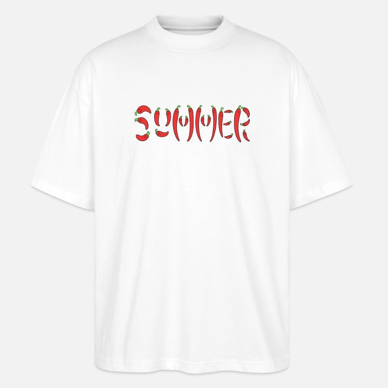 Sommer-Chili - Stanley/Stella Oversized Unisex Bio T-Shirt Blaster 2.0 - Weiß