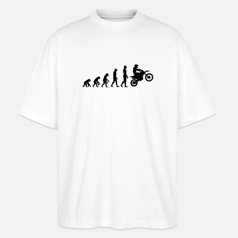 EVOLUTION ZUM MOTOCROSS HELDEN! JUMP-ACTION - Stanley/Stella Oversized Unisex Bio T-Shirt Blaster 2.0 - Weiß
