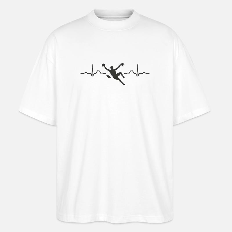 Boulderer Herzschlag Boulder Bouldern - Stanley/Stella Oversized Unisex Bio T-Shirt Blaster 2.0 - Weiß