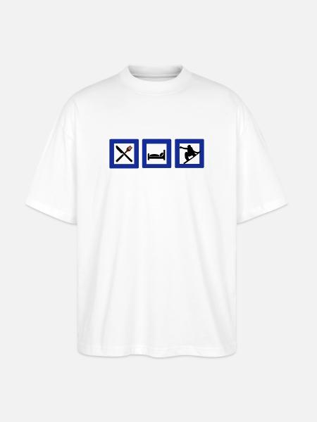 snowboard - Stanley/Stella Oversized Unisex Organic T-shirt Blaster 2.0 - white