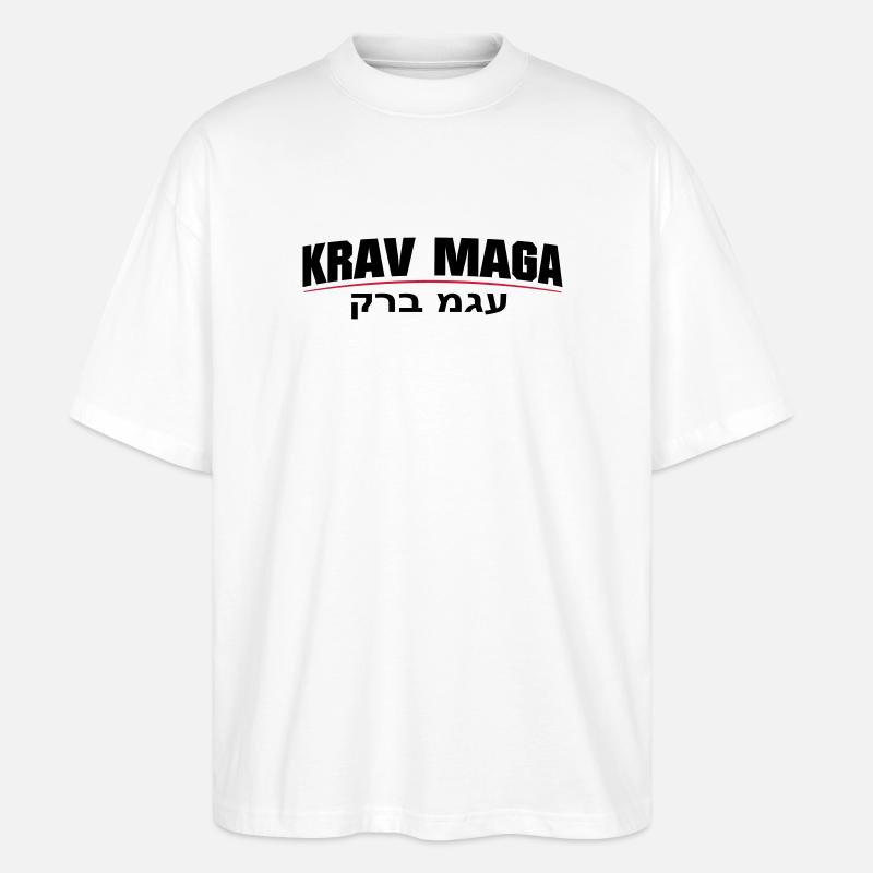 KravMaga Original - Stanley/Stella Oversized Unisex Bio T-Shirt Blaster 2.0 - Weiß