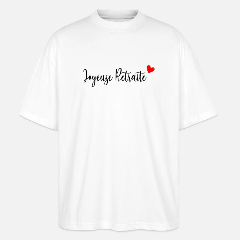 RETRAITE. VACANCES. RETRAITE. RETRAITEE. RETRAITE. - T-shirt bio Blaster 2.0 coupe oversize Stanley/Stella Unisexe - blanc