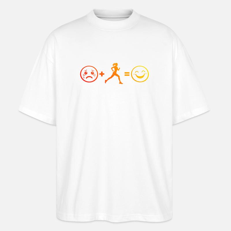 Geschenkidee für eine Running mit Running - Stanley/Stella Oversized Unisex Bio T-Shirt Blaster 2.0 - Weiß