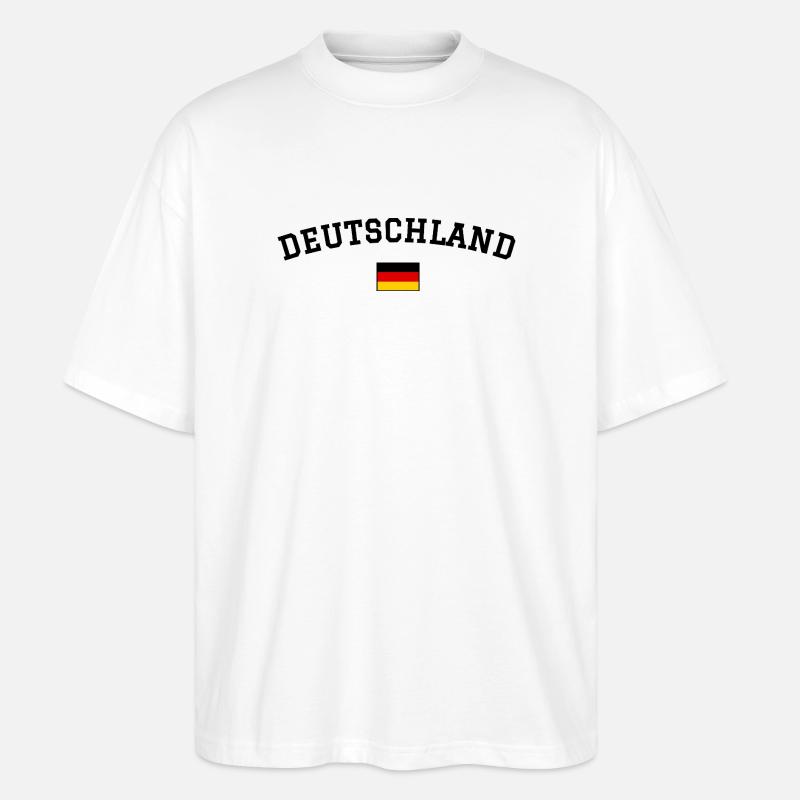 Germany Flag Minimum - Stanley/Stella Oversized Unisex Organic T-shirt Blaster 2.0 - white