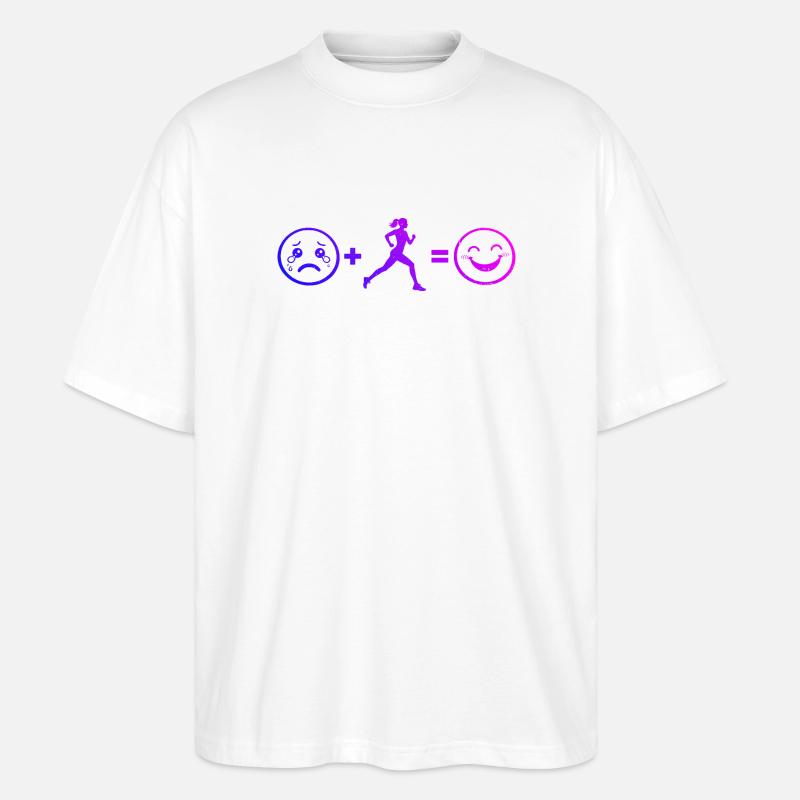 Geschenkidee für eine Running mit Running - Stanley/Stella Oversized Unisex Bio T-Shirt Blaster 2.0 - Weiß